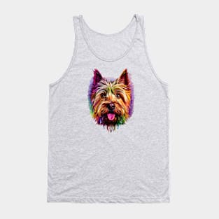 Cute Cairn Terrier Dog Paint Art Tank Top